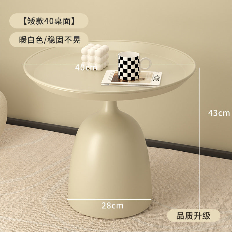Influencer-approved iron side table - mini coffee table, bedside table, minimalist modern small round table, living room storage shelf