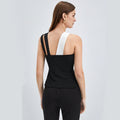 hot-selling cross-border women's instrendy style vest spring and summer contrast color design cross suspender top