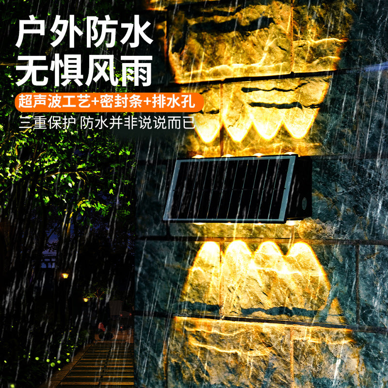 Solar outdoor lights - patio wall washers, balcony ambient lighting, garden smart lighting, minimalist stair and step lights