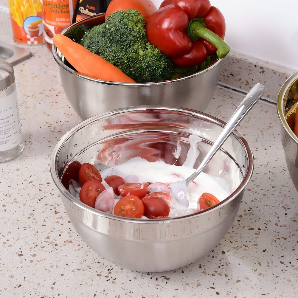 stainless steel cooking basin suitfor home baking and mixing basin, egg beating basin with lid, multi-purpose salad bowl, kimchi bowl