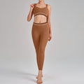 new arrival yoga clothes high waist hip lift tummy control slimming look sling beautiful back running sports intimates bra suit for women