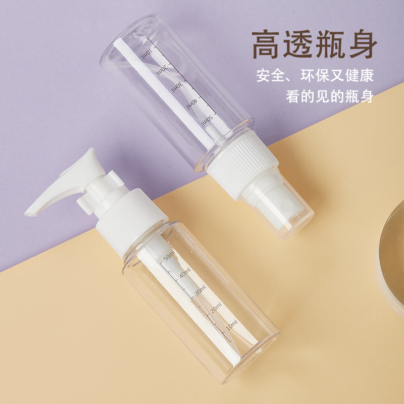 Keqi pet press bottle empty bottle travel refill bottle travel set bottle lotion bottle outdoor liquid bottle skin care hot sale