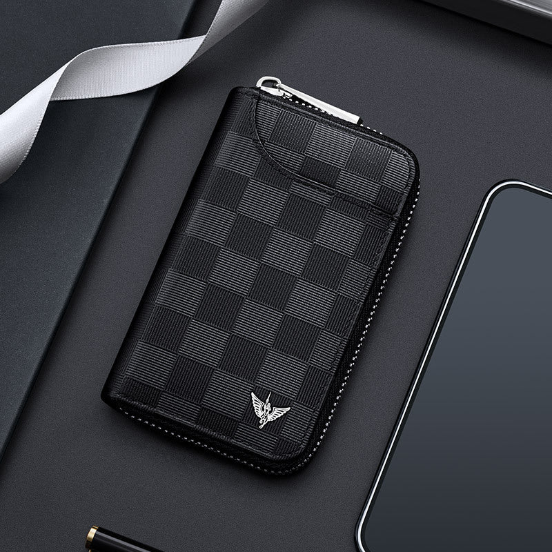 Paul key bag men's genuine leather 2023 new fashion waist multi-function car key bag storage card bag tide