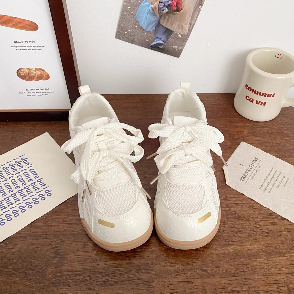 Ugly cute transparent white shoes women's german training 2025 summernew arrivalchicniche style design thin style forrest gump sports sneakers
