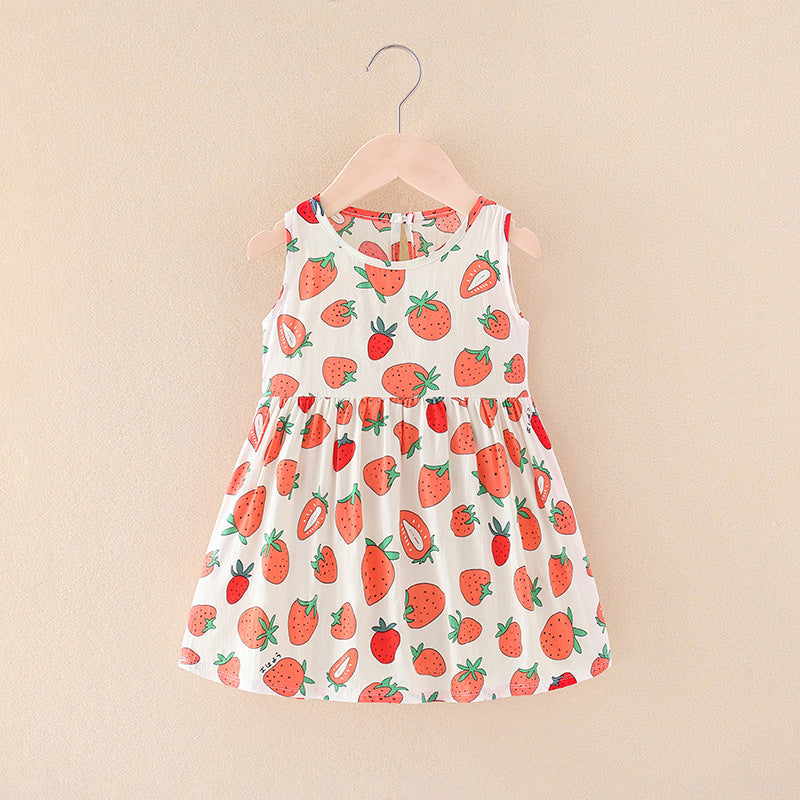new summer collection: children's cotton silk dress - princess style for girls (sizes for mid-to-large children) - comfortable nightgown option available