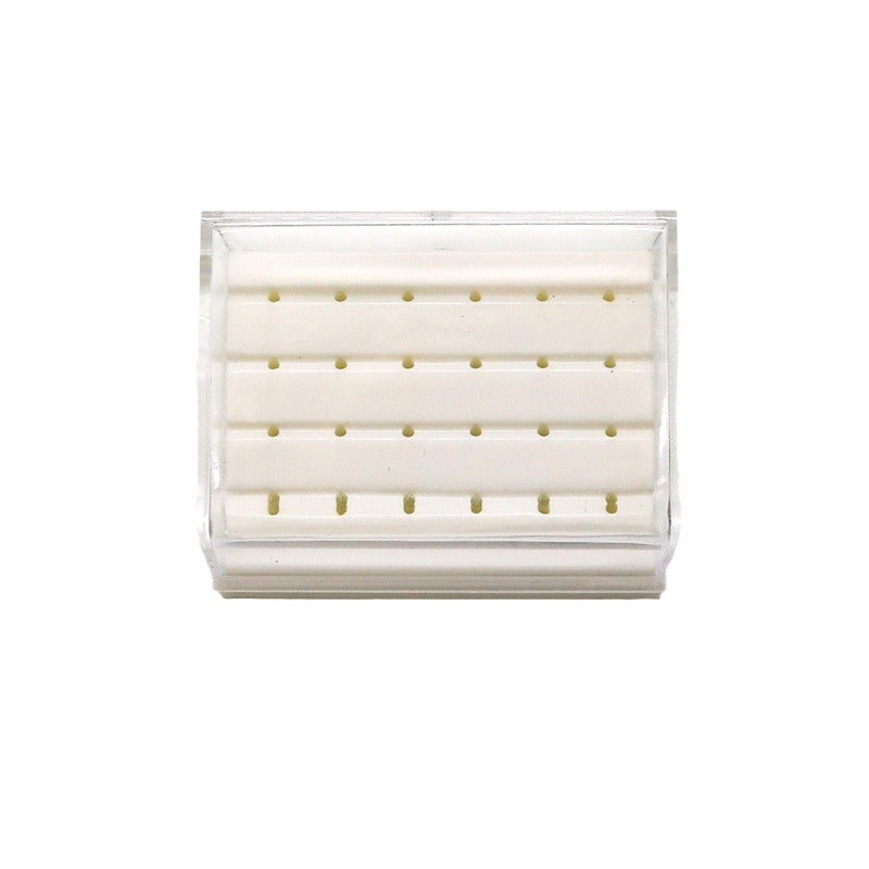 Dental 24-hole high-speed car needle box, dental oral material preparation tooth car needle square box, plastic car needle placement box