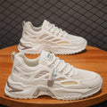 2026 new spring men's running shoes - breathable mesh casual sneakers, chunky dad shoes, anti-slip height increasing shoes for men