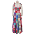 Amazon   summer new women's fashion plaid print tie-waist maxi skirt two-piece set