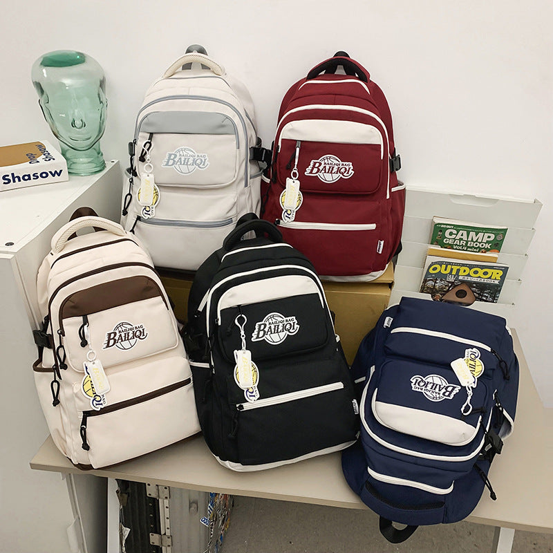 New american basketball backpack - high capacity, durable, scratch-resistant, water-repellent, lightweight, multifunctional for students and after-school activities