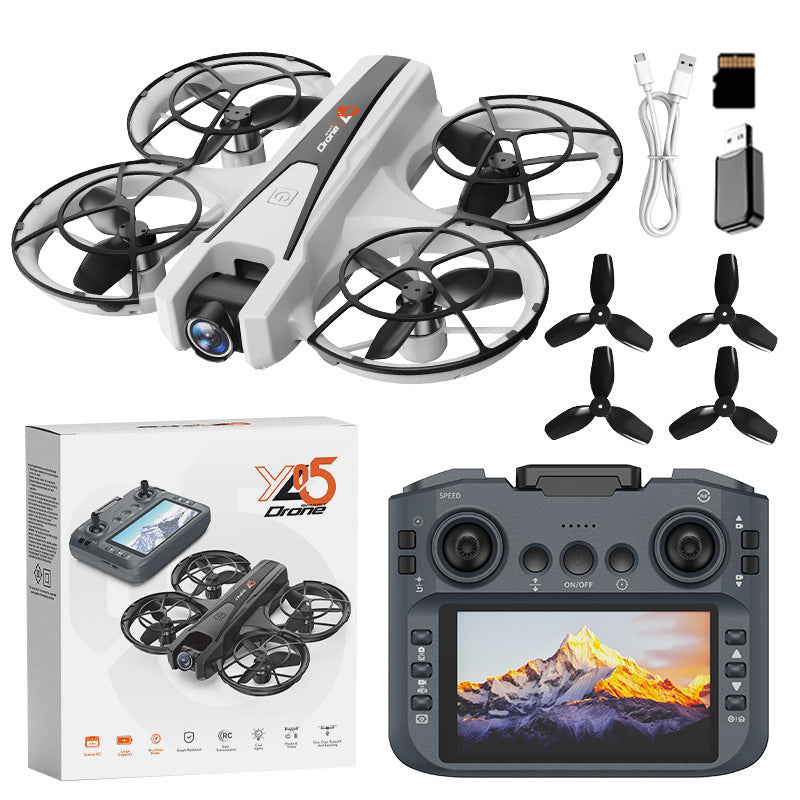 yl05 brushless drone - large screen remote control, hd aerial photography, optical flow positioning, obstacle avoidance, long-endurance remote control aircraft