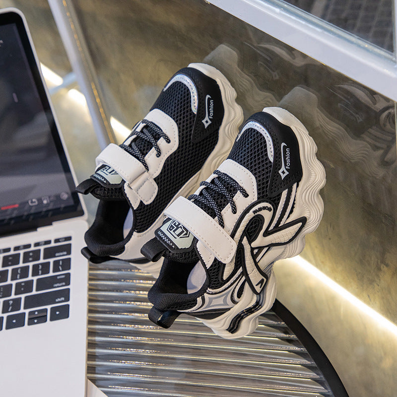 Children's daily versatile dad shoes boys and girls simple and comfortable mesh breathable sports shoes non-slip and wear-resistant casual shoes