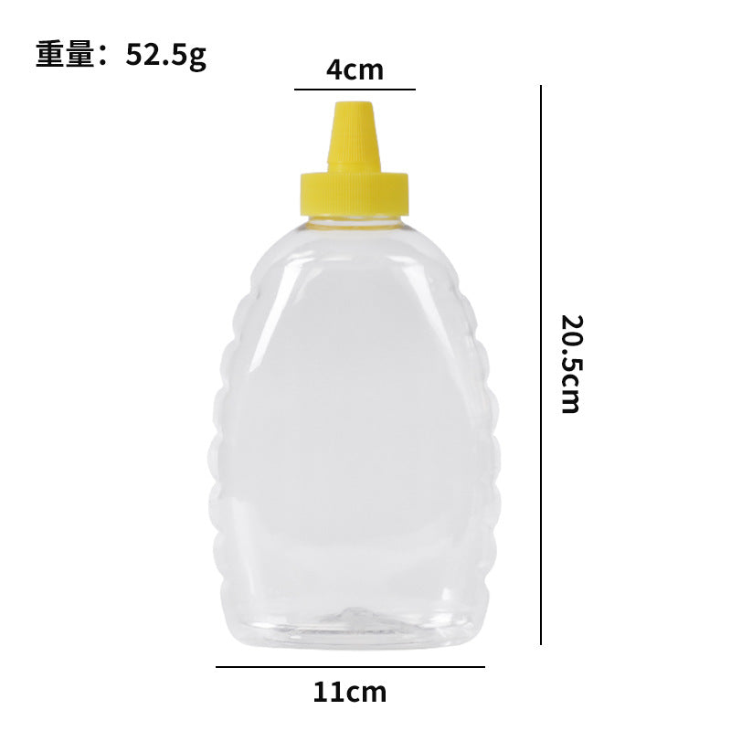 Honey plastic squeeze bottle fried chicken sauce tip cap salad juice squeeze condiment bottle transparent plastic refill bottle wholesale
