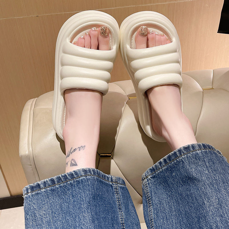 2024 women's platform flip-flops: summer eva anti-slip, height-boosting, soft, indoor/outdoor sandals - lightweight and comfortable