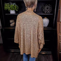 Independent station direct sales cross-border fashion 2025 autumn new women's sequined plus size loosetops color outwear