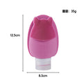 Silicone travel bottle set - shampoo, body wash, cosmetic lotion - travel size squeeze & pump dispenser toiletry bag