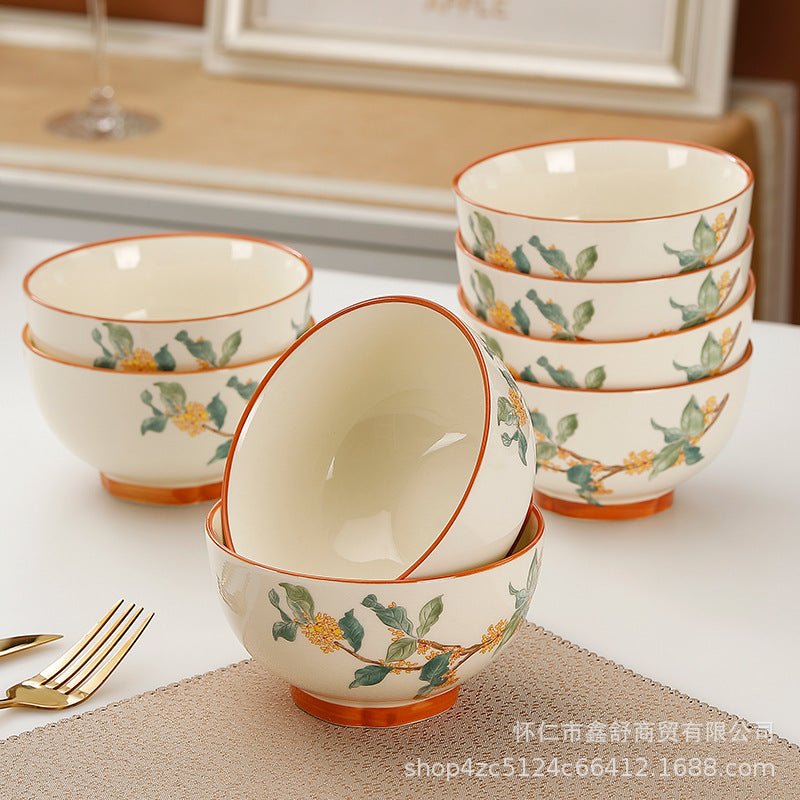 New chinese style ceramic dinnerware set for home use - 2026 collection: bowls, plates, dinnerware, noodle bowls, and soup bowls - complete set