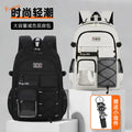 Manufacturer's new backpack for junior high school students, burden-reducing spine-protecting schoolbag for girls, high school, large-capacity men's cross-border backpack, campus style