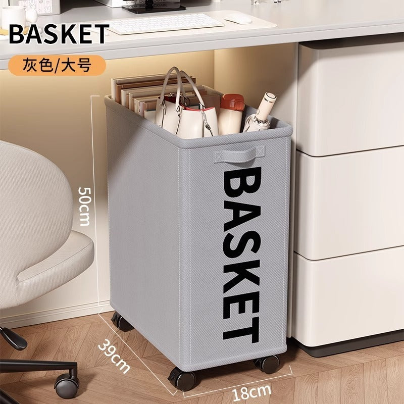 Oxford cloth with lid clothing storage box, roller type letter finishing box, indoor sundries, toys, removable storage basket