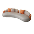 new luxury arc-shaped cat-scratch leather sofa set - ideal for clothing stores, beauty salons, lounges, and reception areas