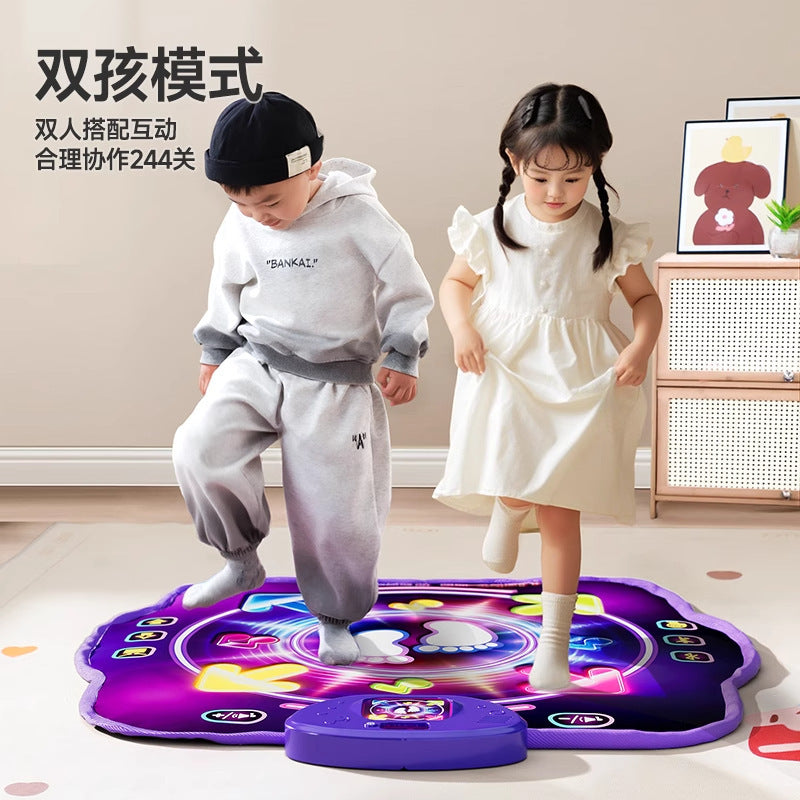 Kids' educational light-up musical dance mat - bluetooth activated, sports & gaming, casual fitness, jumping toy for boys & girls