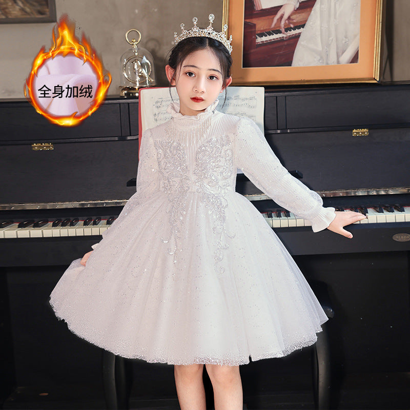Ready-to-ship, best-selling girls' formal dresses, new cross-border styles, high-end children's princess dresses for piano recitals, girl dresses