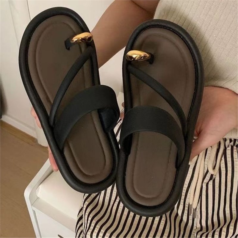 2025 new women's platform slides - summer comfort, indoor/outdoor wear, thong sandals with toe post