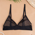 french sexy transparent three-point women's bra small breast mesh intimates hot girl ultra-thin style