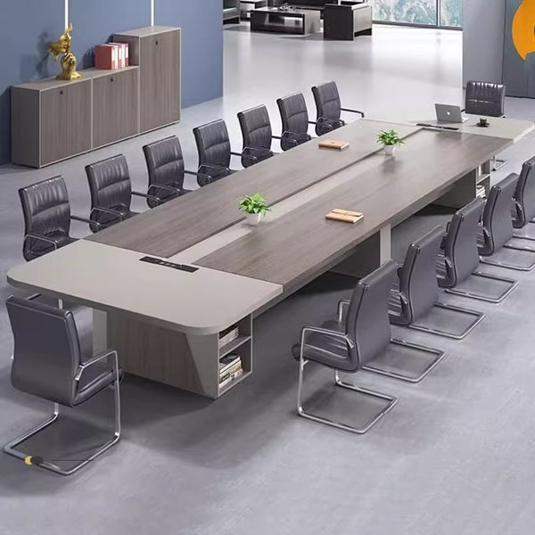 Large conference table long table simple modern rectangular office negotiation table training table meeting room table and chair combination