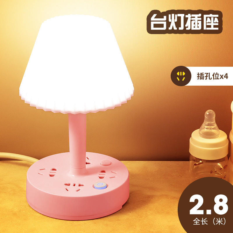Multifunctional desk lamp socket led reading usb eye protection lamp student dormitory desk lamp bedroom bedside power strip