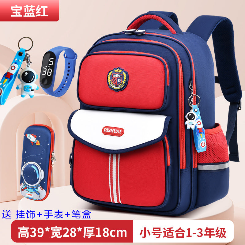 2026 new school backpack for elementary school students, grades 1-6, boys and girls, ultra-lightweight, load-reducing, and spine-protecting