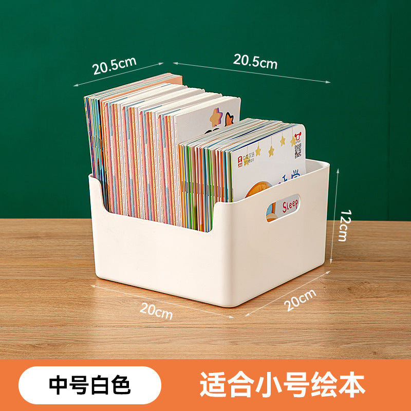 Desk A4 File Storage Box Desktop Student Storage Stationery Book Storage Box Dormitory Table Storage Box