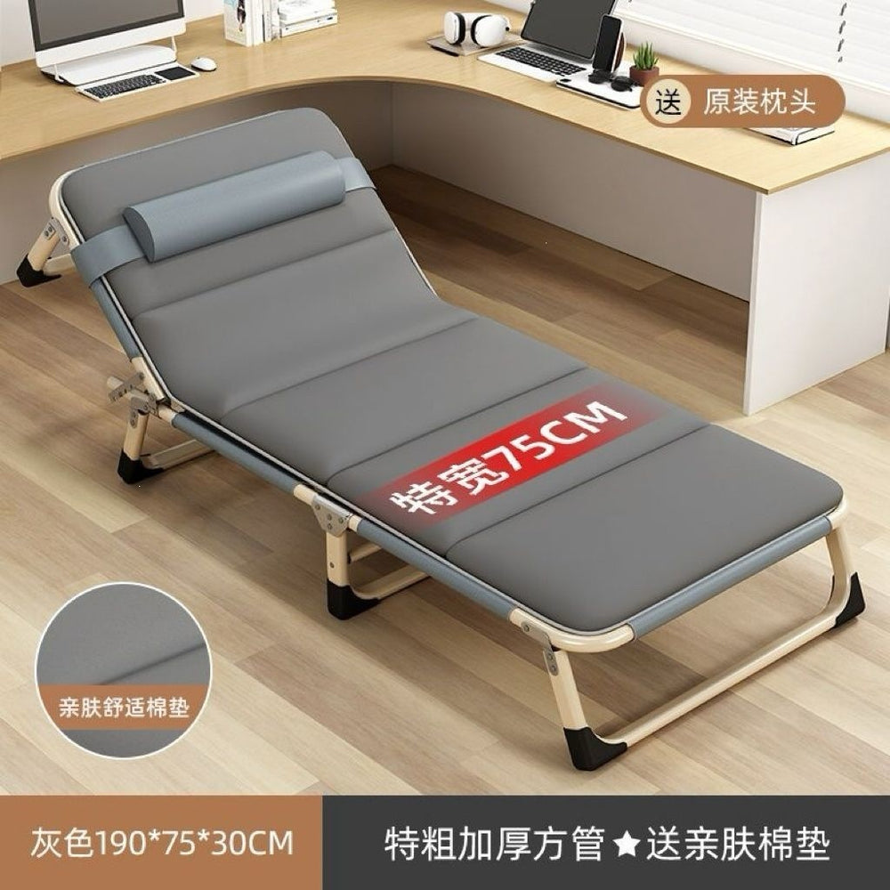 Lunch break foldable bed office single lunch break lounge chair adult for home foldable outdoor portable hospital camp bed