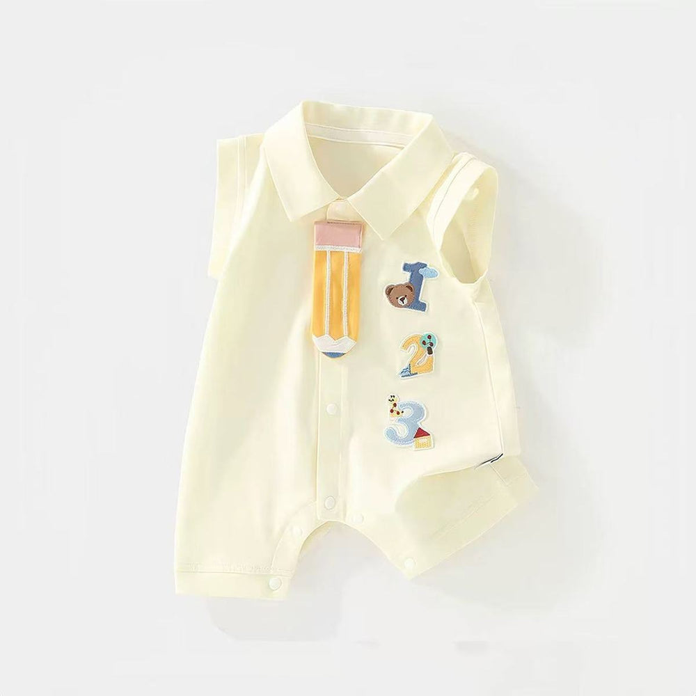 Summer short-sleeved clothes rompers baby baby onesie thin summer clothes newborn cartoon rompers cute