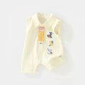 Summer short-sleeved clothes rompers baby baby onesie thin summer clothes newborn cartoon rompers cute