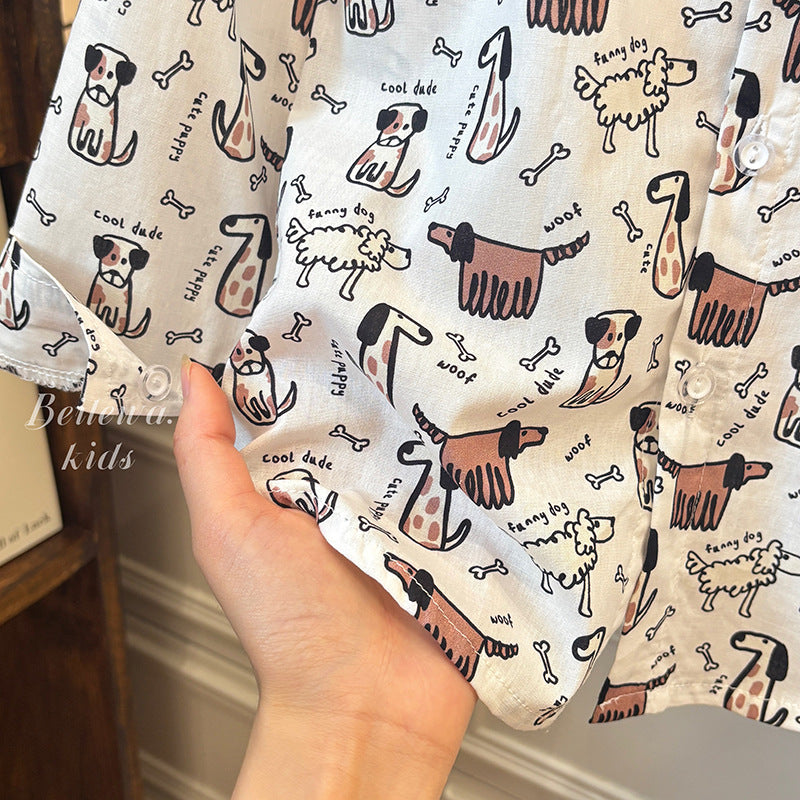 Kids' long-sleeve shirt: new spring/autumn collection - boys' cotton polo shirt, toddler cartoon outerwear, children's clothing