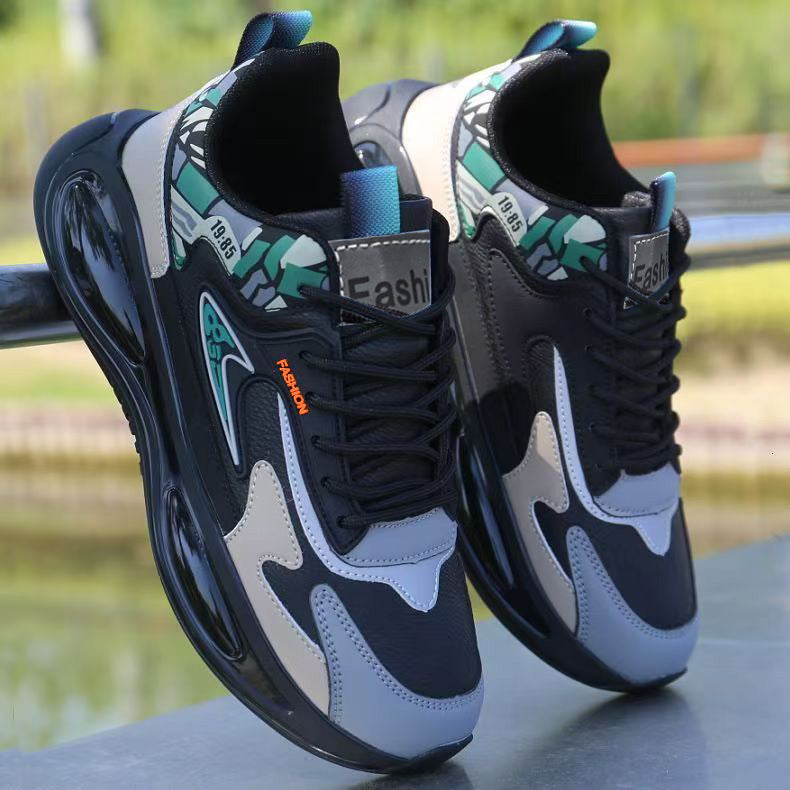 Men's shoes 2026 new spring leather waterproof casual sports shoes men's running shoes versatile student trendy shoes