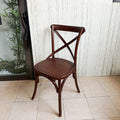 Back fork chair-black walnut wood seat board