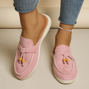 spring/summer new arrivals: plus-size women's half-slipper shoes for cross-border e-commerce. sizes 36-43 available. wholesale options available. dropshipping to  and