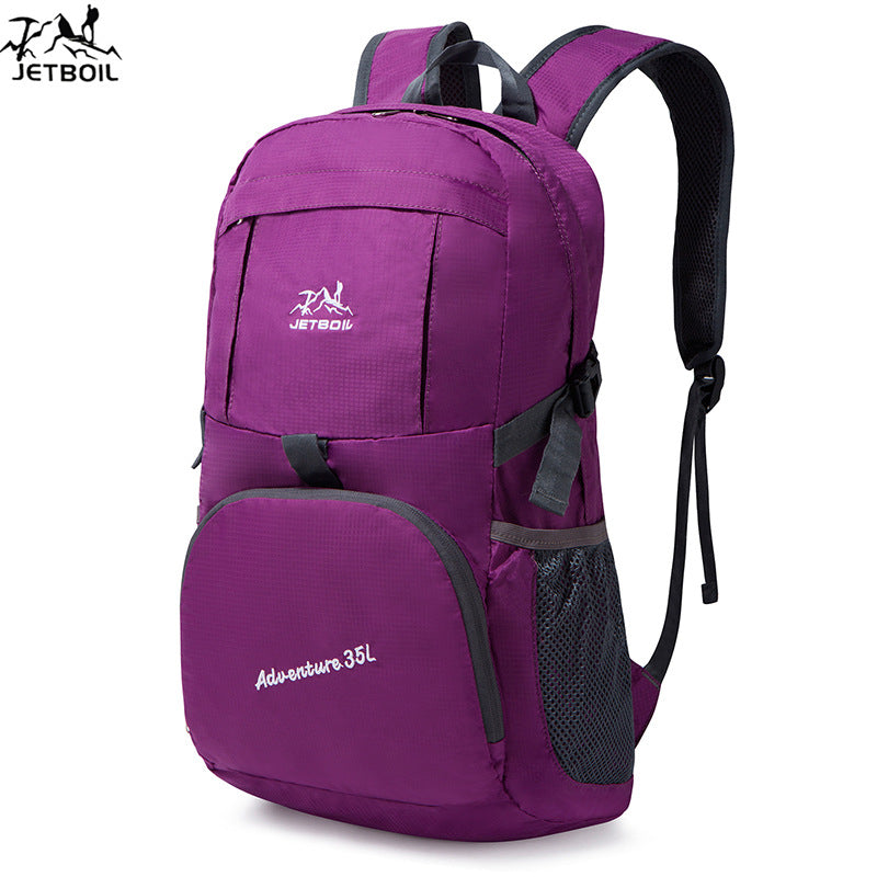 Skin bag foldable nylon travel bag outdoor backpack portable lightweight mountaineering bag advertising gift backpack