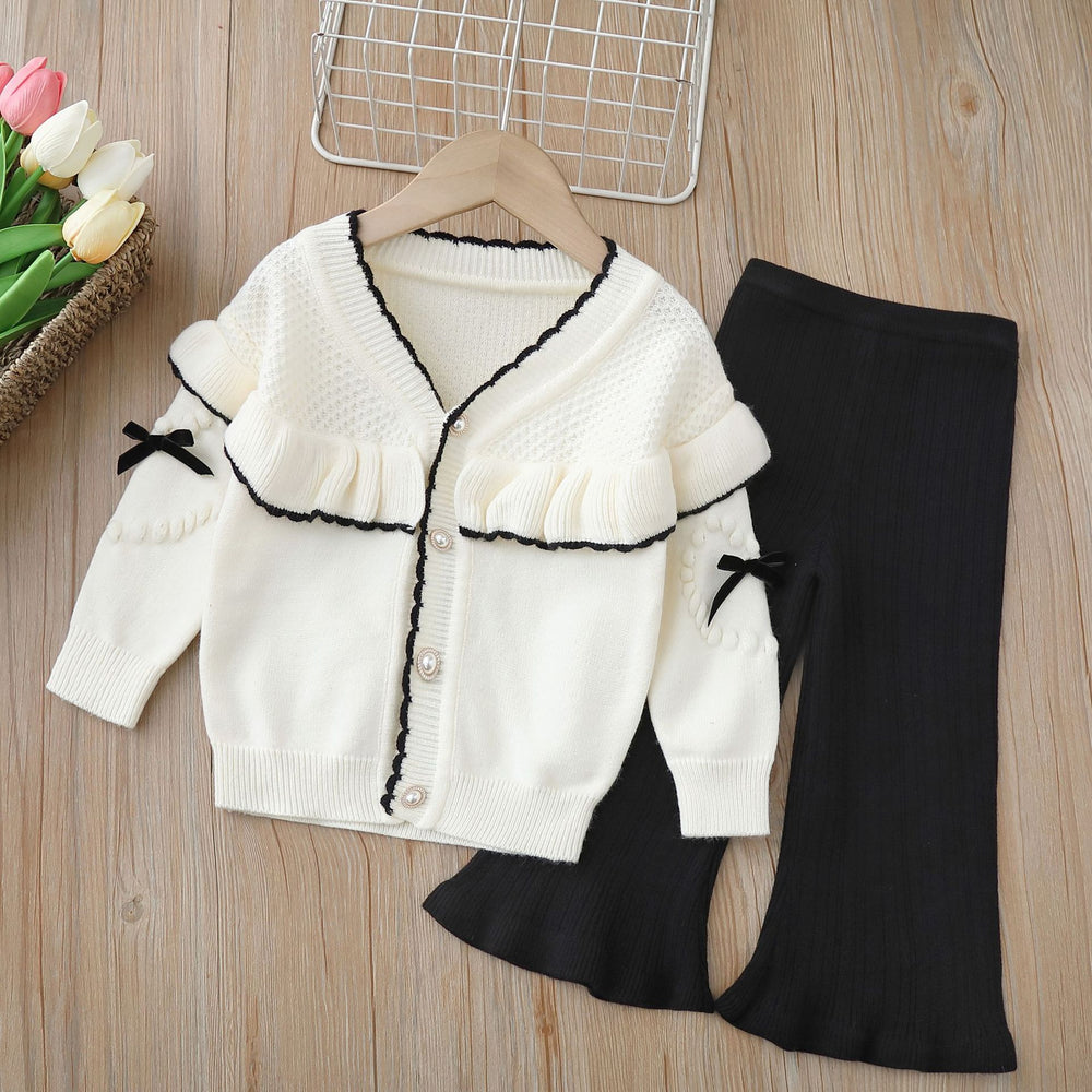 Girls' knitted cardigan and sweater set - new autumn/winter  collection