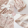Butterfly princess dress - new autumn collection: floral print, long sleeve, cutout neckline, girls' dress, fashionable children's dress - wholesale
