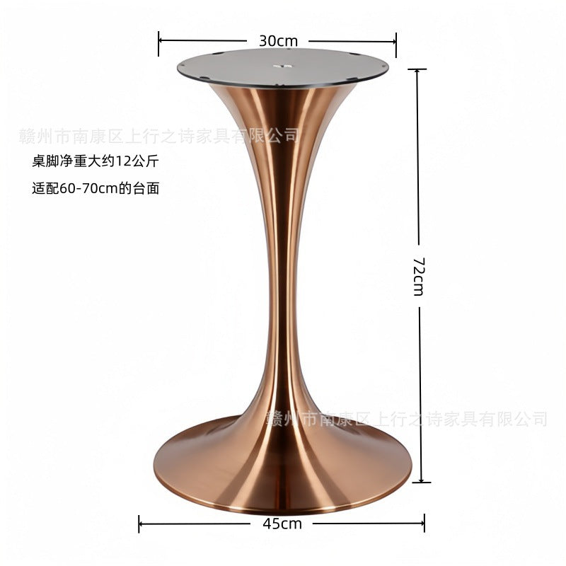 Tulip stainless steel hardware bedside table hotel b&b engineering horn feet light luxury living room corner table factory wholesale