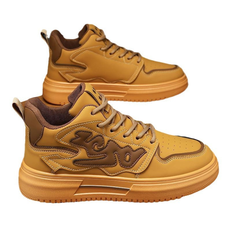 Putian men's shoes 2025 new spring versatile mid-top youth skate shoes athletic casual shoes student winter trendy shoes