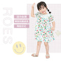 Summernew arrival shell lace collar kids princess dress baby girl summer floral girldress outing skirt