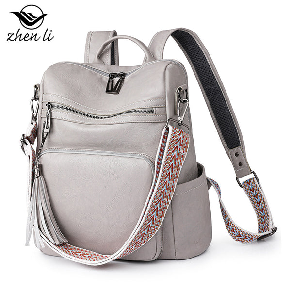 Zhenli backpack lightweight girls  retro backpack, large capacity women's backpack backpack