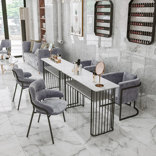 Internet celebrity marble manicure table and chair combination single double manicure table set modern simple special economical
