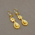 two-piece set women's leaf design necklace and earrings, ethiopian bidayai love necklace set