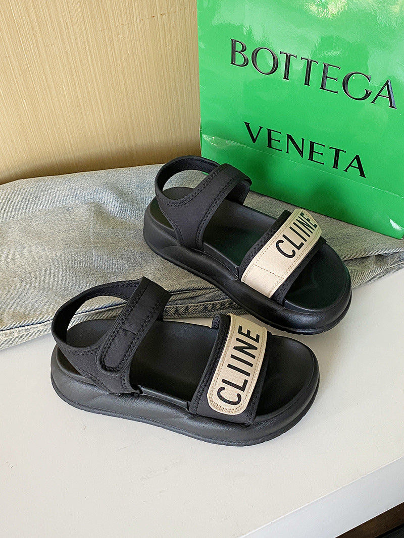 Trending chunky platform sandals for women - summer outerwear, perfect with skirts, high-end style, 2025 new french-inspired versatile roman sandals