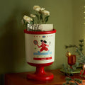 Cute and stylish tall trash can for home use. new model with a spring-loaded lid, perfect for bedrooms, living rooms, and bathrooms. large capacity waste paper basket