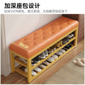 For home shoe changing stool, door can be used as a seat, entrance shoe rack, entrance shoe changing stool, soft cushion, accessorize iron shoe cabinet